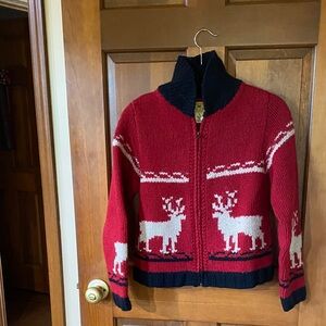 Red Reindeer wool sweater